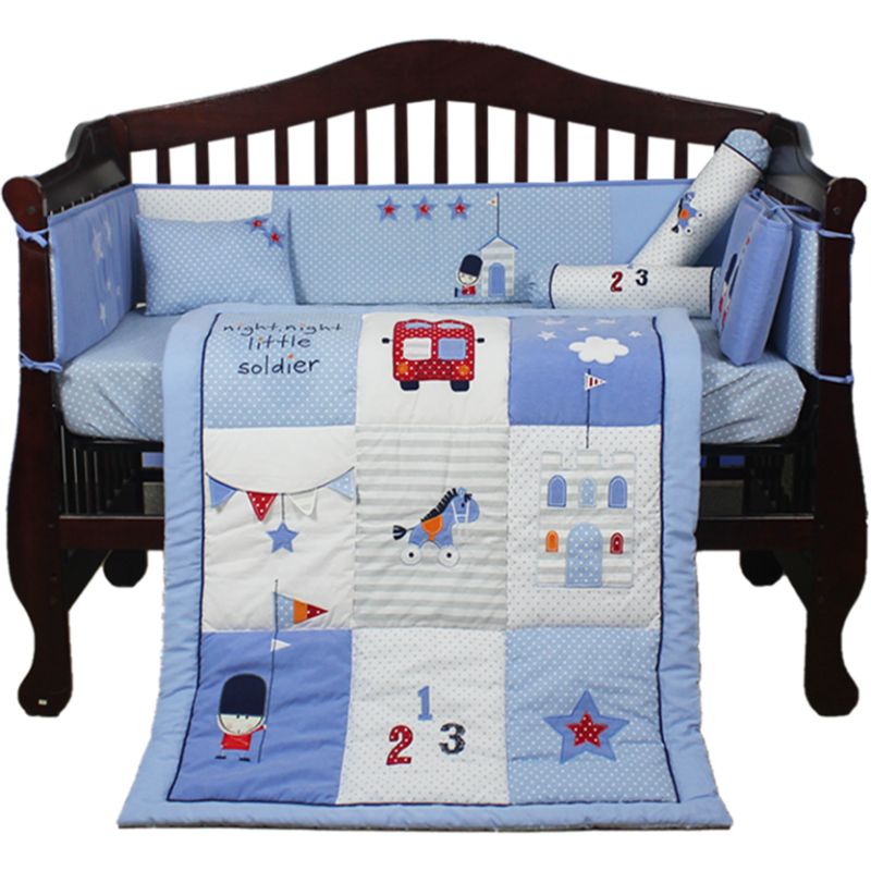 Baby Dream 100% Cotton 7 in 1 Premium Bedding Set - Little Soldier